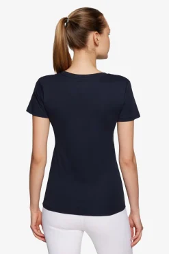 Alba Crystal T-shirt Navy/Rosewood