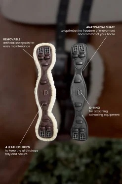 Anatomisk Dressyrgjord Fårskinn Brun