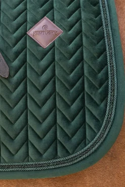 Dressyrschabrak Velvet Mini Pearls Pine Green