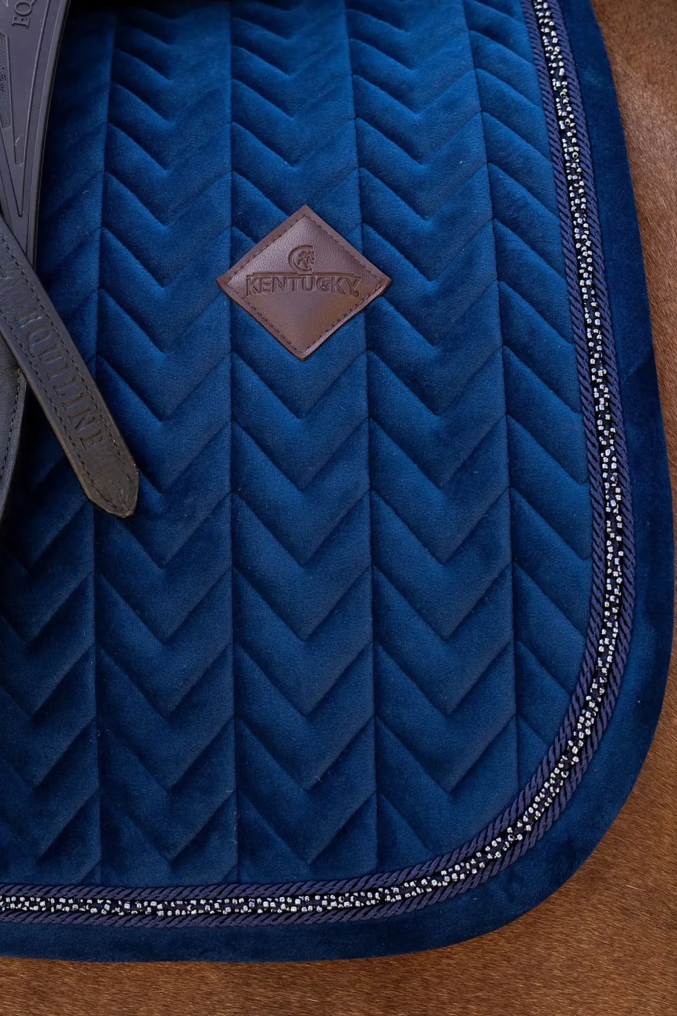 Dressyrschabrak Velvet Mini Pearls Navy