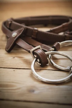 Eccelente Gummityglar med Stopp Buckle Loop Cognac