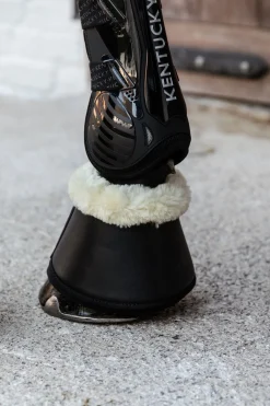 Fårskinn Läder Boots Svart/Cream