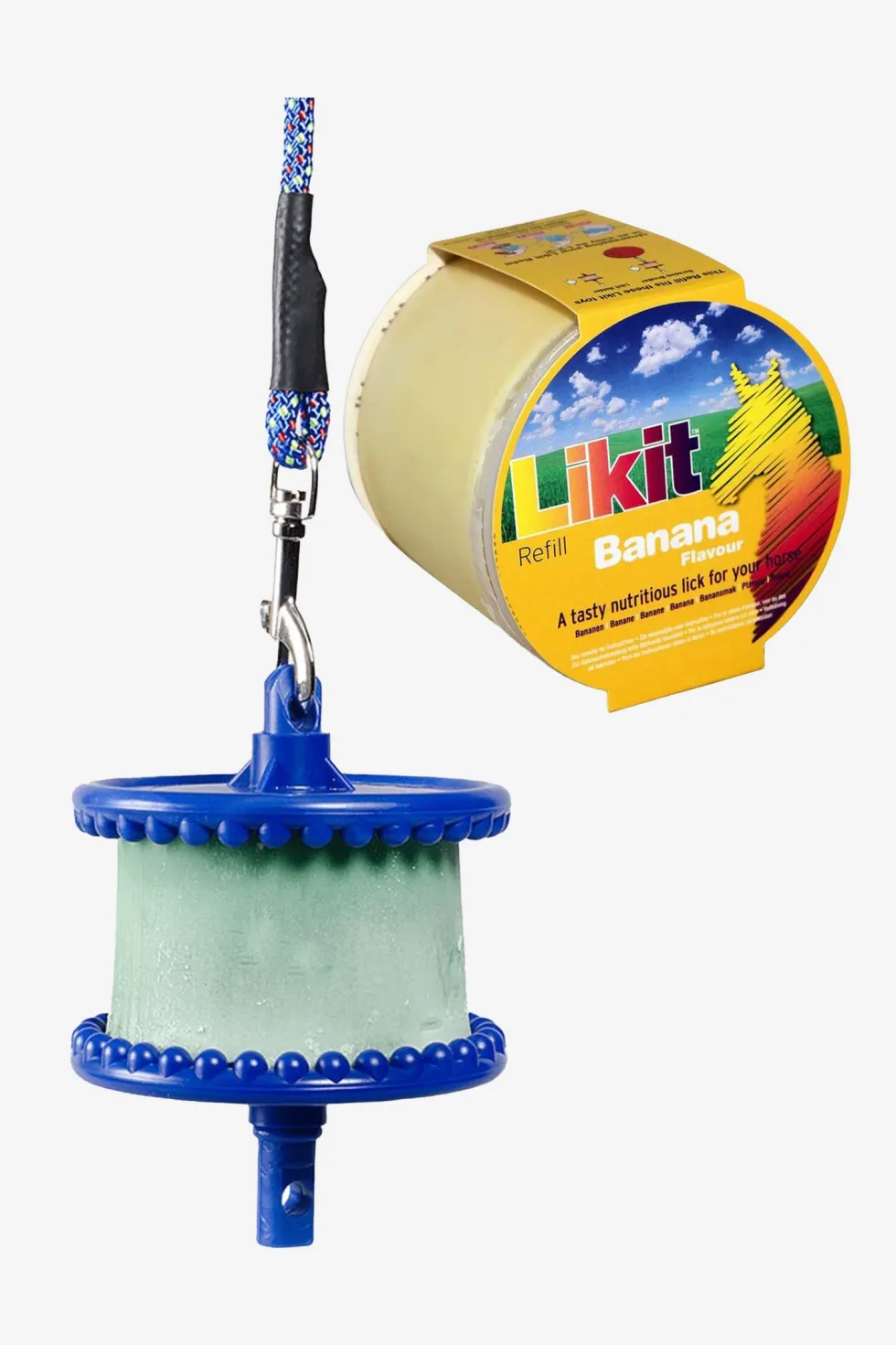 Godispaket LikIT Refill Banan 650g + Hållare