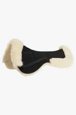 Korrektionspad Dressyr Fårskinnskant Svart/Creme