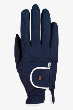 Lona Ridhandskar Navy/Vit