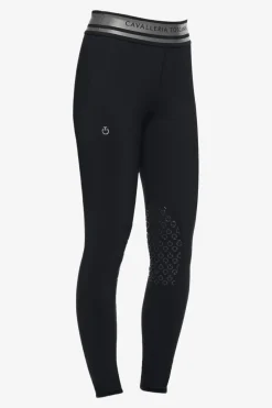 Perforated Stripe Logo Tights Junior