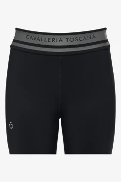 Perforated Stripe Logo Tights Junior