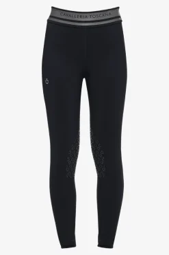 Perforated Stripe Logo Tights Junior