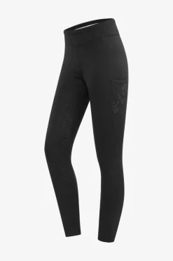 Rica Fodrade Ridtights Fullgrip Junior Svart