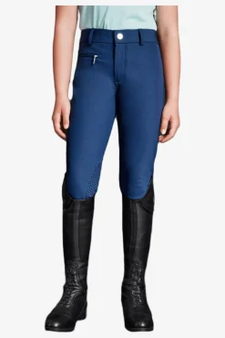 Ridbyxor Crown Knä Grip Junior Navy