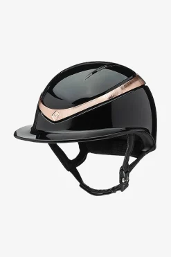 Ridhjälm Halo Lux Glossy Svart/Rosé