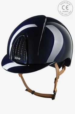 Ridhjälm Smart NOVA Metal Polish Beige Strap Blå