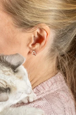 Små Örhängen Stigbyglar Silver