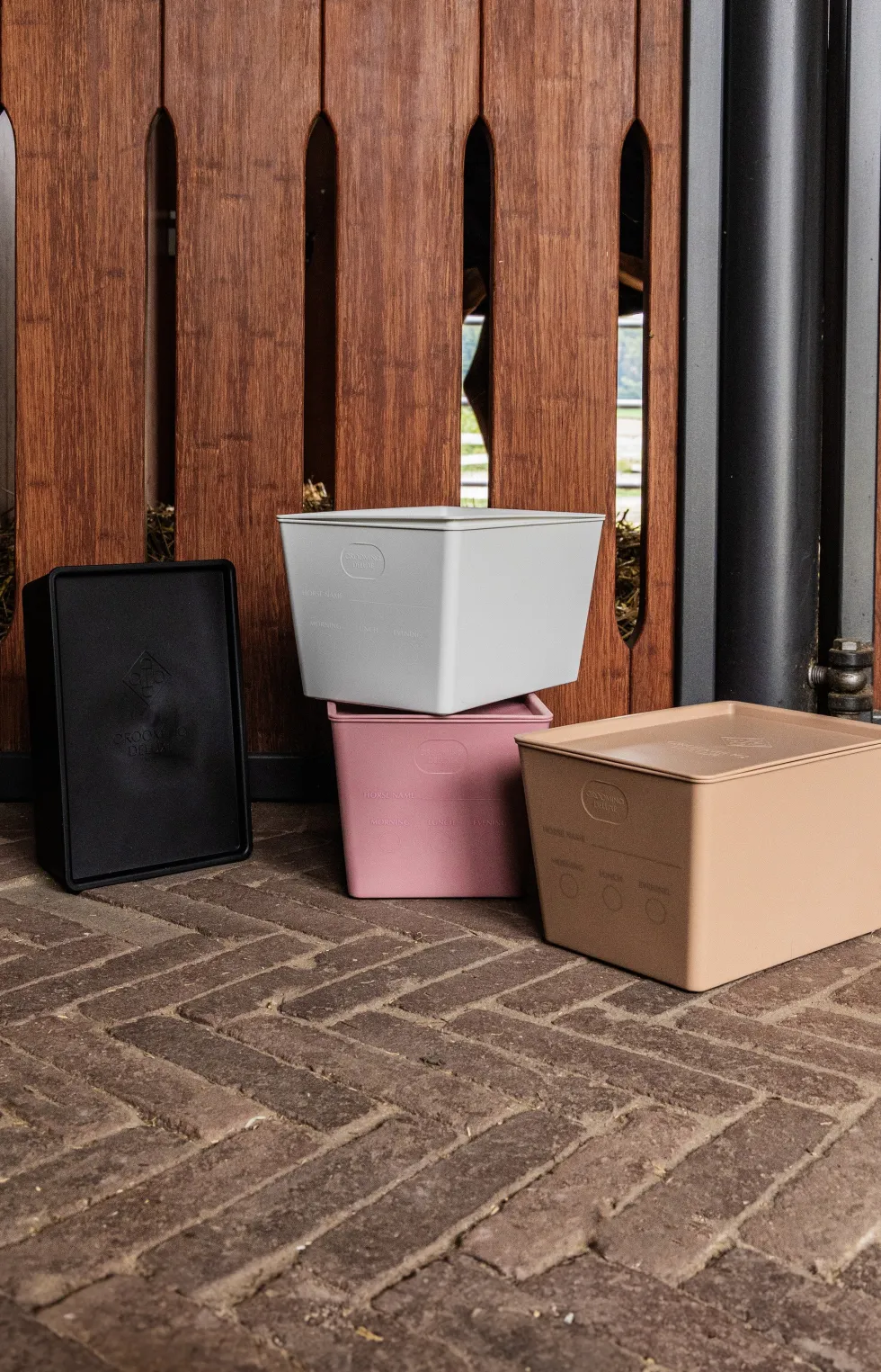Stallpaket Foderlådor M Lock 3-Pack Old Rose 7L