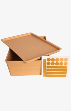 Stallpaket Foderlådor M Lock 3-pack Beige 3,5L