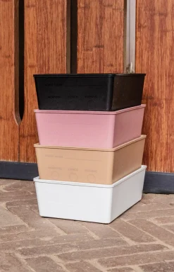 Stallpaket Foderlådor M Lock 3-pack Beige 3,5L