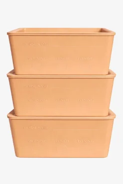 Stallpaket Foderlådor M Lock 3-pack Beige 3,5L