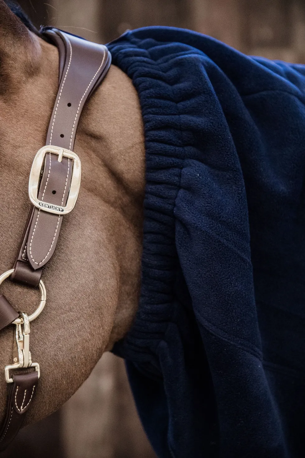 Tjock Fleecehals Navy