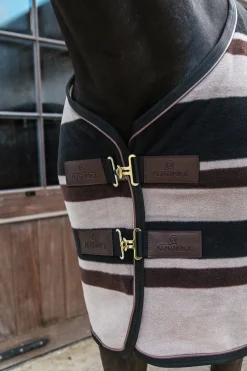 Tjockt Fleecetäcke Brun/Beige