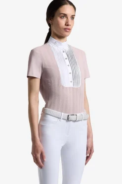 Tävlingsskjorta Jacquard Violet Ice/Vit