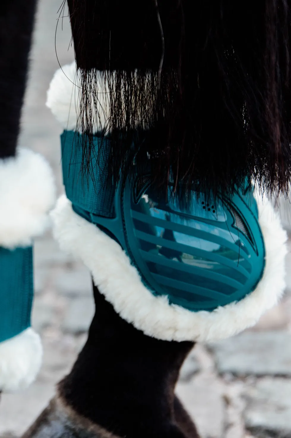 Vegan Bakskydd Fårskinn Emerald