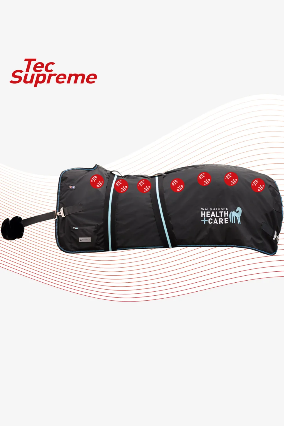 Värme Massagetäcke TecSupreme Svart